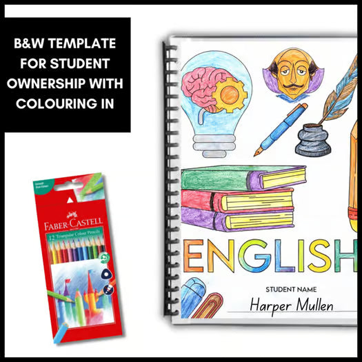 Book and Folder Covers Pack - 56 Print and Go Templates - Editable Text
