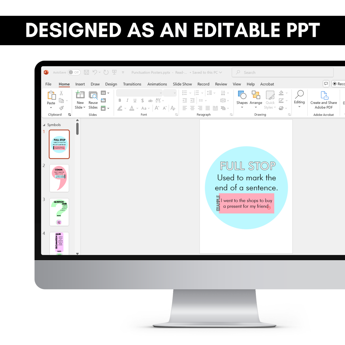 Punctuation Rules Posters | Pastel Classroom Display & Writing Anchor Charts