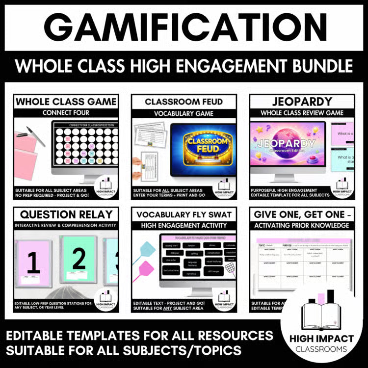 High Engagement Gamification Bundle | Interactive Classroom Activities