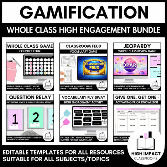 High Engagement Gamification Bundle | Interactive Classroom Activities