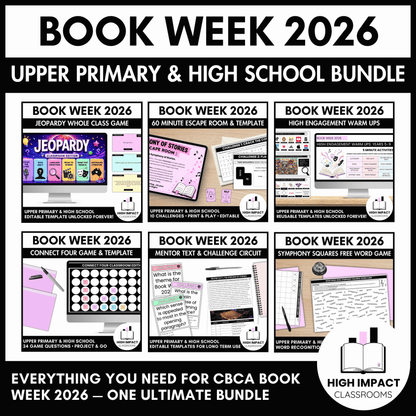 Book Week 2026 | The Ultimate High Engagement Bundle | Years 5–9