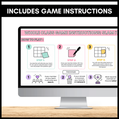 SLAM IT! Classroom Retrieval Game | High Engagement Activity | Editable Template
