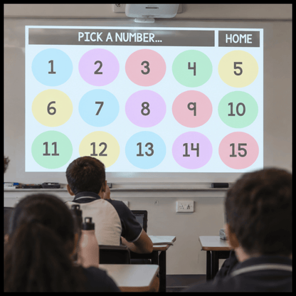 Pick a Number | Interactive Classroom Revision Game