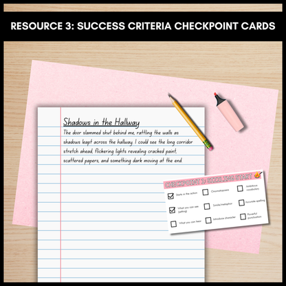Narrative Writing Toolkit | Success Criteria, Exemplar PPT & Handout | Y7–9