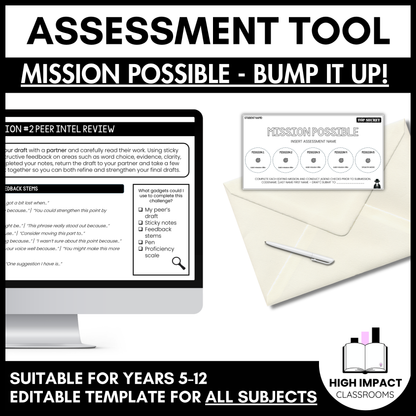 Mission Possible Gamified Bump it Up Lesson | Engaging Drafting & Editing Lesson