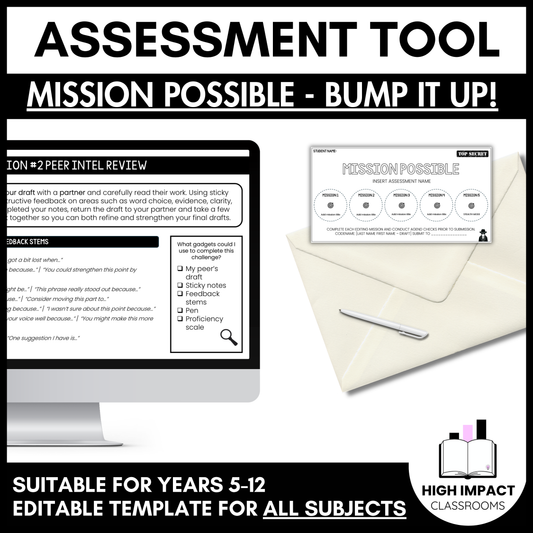 Mission Possible Gamified Bump it Up Lesson | Engaging Drafting & Editing Lesson