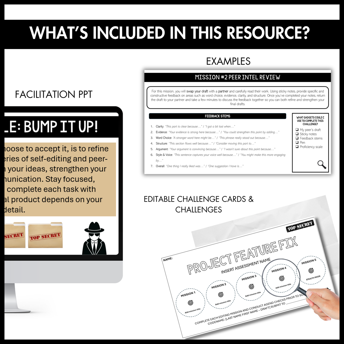 Mission Possible Gamified Bump it Up Lesson | Engaging Drafting & Editing Lesson