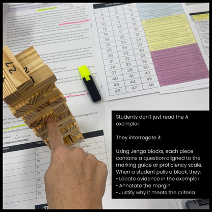 A Exemplar Jenga | Assessment Gamification | Editable Template