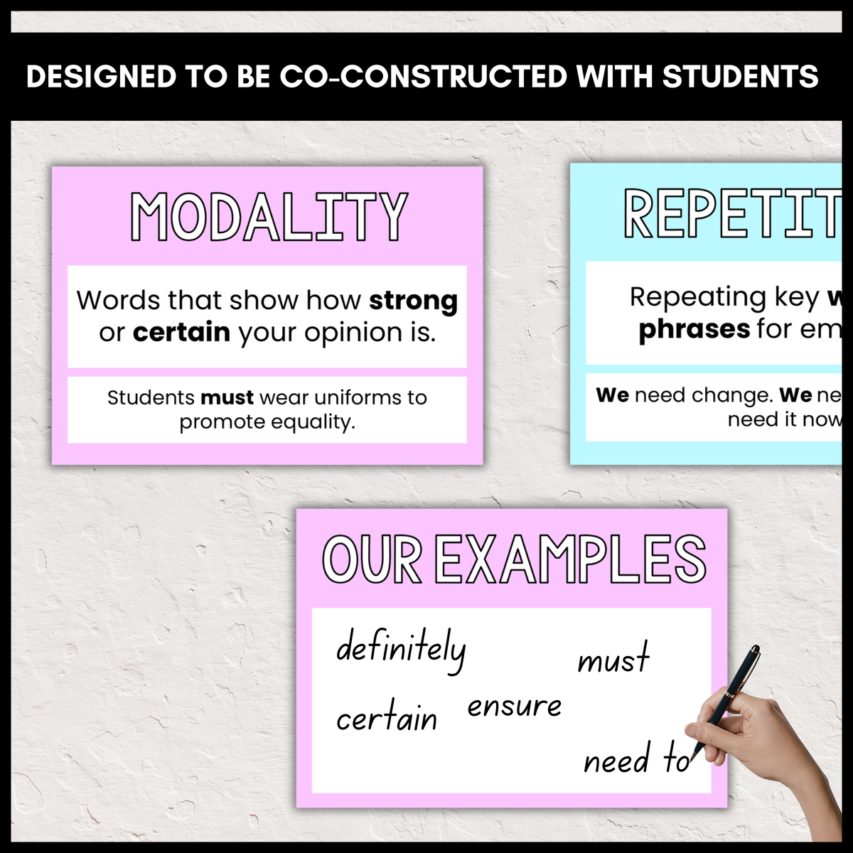 Persuasive Language Features | MR FORESTAP | Interactive Learning Wall Display
