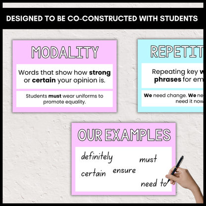 Persuasive Language Features | MR FORESTAP | Interactive Learning Wall Display