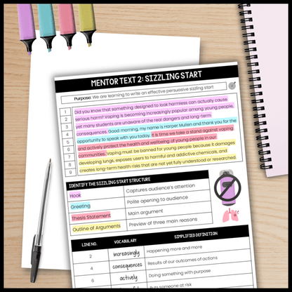 Persuasive Writing Mentor Text Pack | Years 7–8 | Print & Go!
