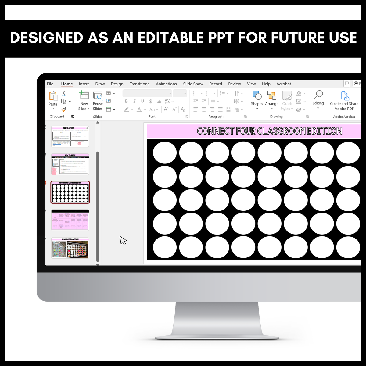 Get to Know You Connect Four | No-Prep Whole-Class Game | Editable Template