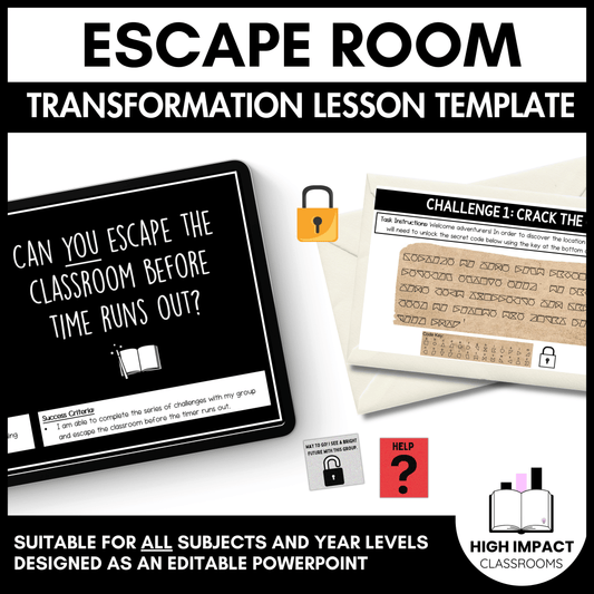 Escape Room Lesson Kit | Transformation Lesson | All Subjects/Years