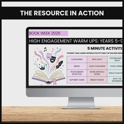 Book Week 2026 | Warm Ups Bundle | Upper Primary & High School